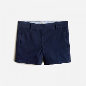 Short J.Crew 4" stretch chino Mujer Azul Marino España | MZJKRL294