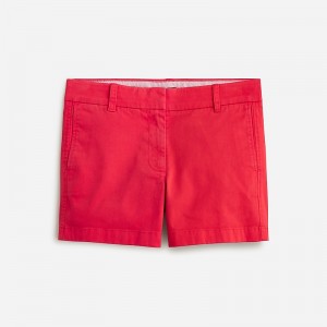 Short J.Crew 4" stretch chino Mujer Rojas España | MREBQV157