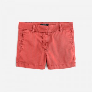 Short J.Crew 4" stretch chino Mujer Rojas España | KTOGVP045