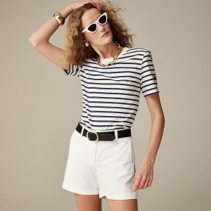 Short J.Crew 5" stretch chino Mujer Blancas España | PNVMAH827