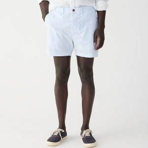 Short J.Crew 5" stretch seersucker Hombre Azules Blancas España | RTCWNJ594