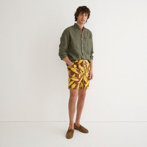 Short J.Crew 6'' dock print Hombre Amarillo España | LWTVNF130