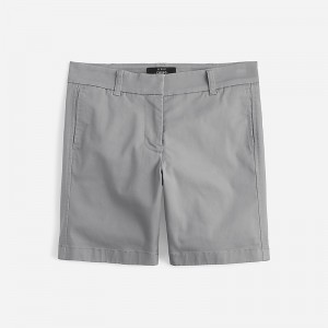 Short J.Crew 7" stretch chino Mujer Gris España | ASLUZF826