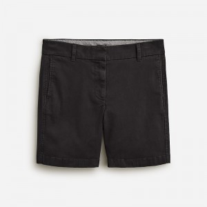 Short J.Crew 7" stretch chino Mujer Negras España | YFEXRO743