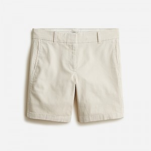 Short J.Crew 7" stretch chino Mujer Stone España | HGLXUD738