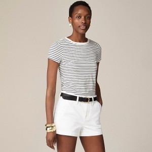 Short J.Crew A-line denim Mujer Blancas España | GCQHTJ146