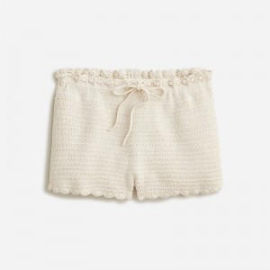 Short J.Crew Crochet mini Mujer Ivory España | LMJEGA284