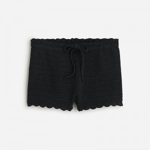 Short J.Crew Crochet mini Mujer Negras España | HGCMVA762