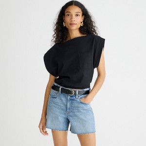 Short J.Crew High-rise denim Elliot wash Mujer Azules España | VWRUZT257