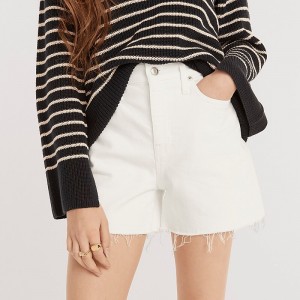 Short J.Crew High-rise denim Mujer Blancas España | QLIWTM814