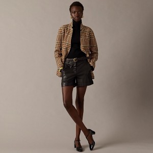Short J.Crew High-rise faux-leather Mujer Negras España | IUJTEV980