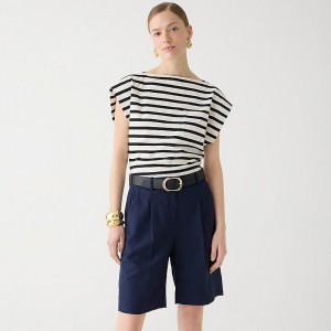 Short J.Crew High-rise trouser Mujer Azul Marino España | YZTMXN342