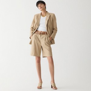 Short J.Crew High-rise trouser Mujer Harvest Flax España | RJHVZW927
