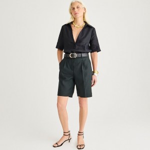 Short J.Crew High-rise trouser Mujer Negras España | HURGIF578