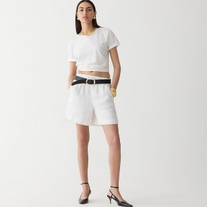Short J.Crew Long Tropez Mujer Blancas España | JPXGLI913