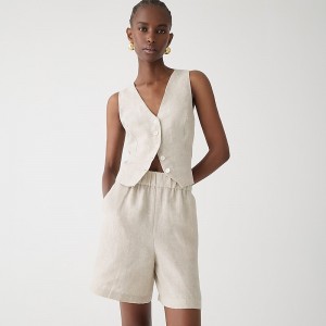 Short J.Crew Long Tropez Mujer Flax España | HGJISA968