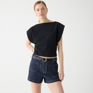 Short J.Crew Patch-pocket denim resin wash Mujer Resin Rinse España | PFQOSM504