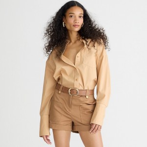 Short J.Crew Patch-pocket suit Mujer Camel España | FQKZOD291