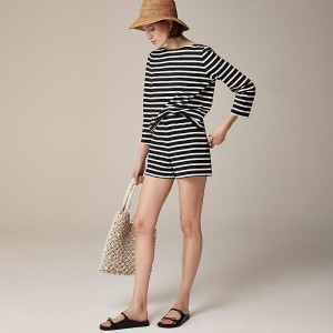 Short J.Crew Pull-on mariner cotton Mujer Negras España | IRHEKT804