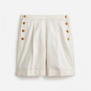 Short J.Crew Sailor pleated Mujer Ivory España | VZJQUI670