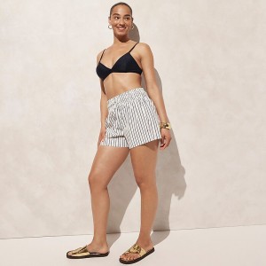 Short J.Crew Smocked beach Mujer Azules España | DHXLQA234