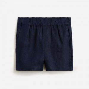 Short J.Crew Tropez striped linen Mujer Azul Marino España | HDLMBZ349
