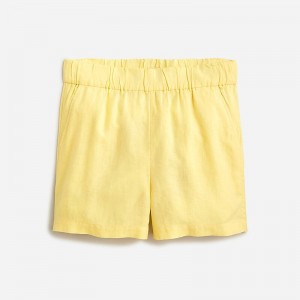 Short J.Crew Tropez striped linen Mujer Limón España | OLEVQM538