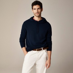 Sudadera con Capucha J.Crew Cashmere Hombre Azul Marino España | JGEKVW492