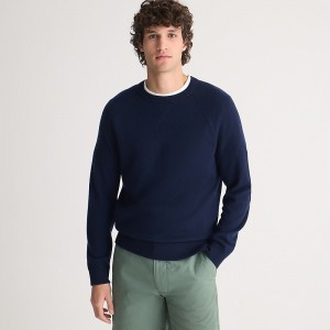 Sudaderas J.Crew Cashmere raglan-sleeve crewneck Hombre Azul Marino España | EJBDQZ190
