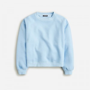Sudaderas J.Crew Heritage fleece cropped Mujer Placid Sky España | DXZPNH167