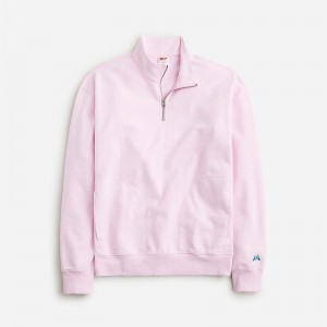 Sudaderas J.Crew Relaxed-fit lightweight french terry quarter-zip Hombre Lavanda España | IBAOHW139