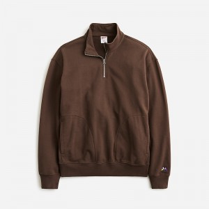 Sudaderas J.Crew Relaxed-fit lightweight french terry quarter-zip Hombre Deciduous Dusk España | NJLITO137