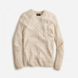 Suéteres J.Crew Cashmere cable-knit Hombre Hthr Birch España | UJAOHF123