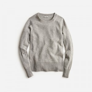 Suéteres J.Crew Cashmere classic-fit crewneck Mujer Hthr Ash España | PHFWGJ507