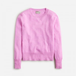 Suéteres J.Crew Cashmere classic-fit crewneck Mujer Hthr Neon Orchid España | QLDBPI310