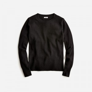 Suéteres J.Crew Cashmere classic-fit crewneck Mujer Negras España | JTPKAO091