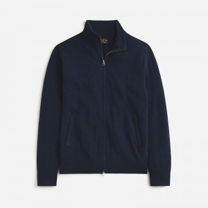 Suéteres J.Crew Cashmere full-zip Hombre Azul Marino España | OLJZXG591
