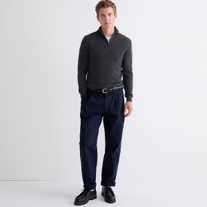 Suéteres J.Crew Cashmere half-zip Hombre Hthr Charcoal España | RCJWFZ021