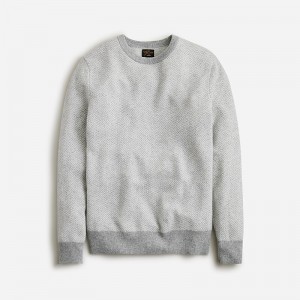 Suéteres J.Crew Cashmere jacquard crewneck Hombre Gris España | PYIEBZ380