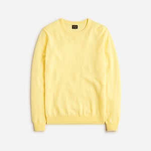 Suéteres J.Crew Cashmere jacquard crewneck Hombre Amarillo España | KUMZPG946