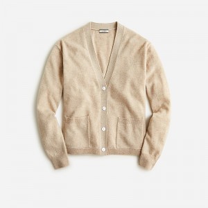 Suéteres J.Crew Cashmere patch-pocket cardigan Mujer Hthr Stone España | LPTRGV603