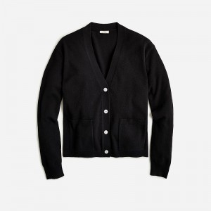 Suéteres J.Crew Cashmere patch-pocket cardigan Mujer Negras España | BWKDYE153