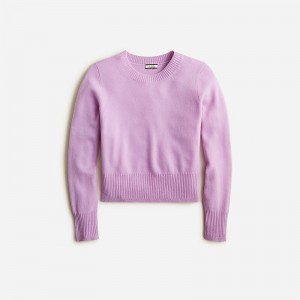 Suéteres J.Crew Cashmere shrunken crewneck Mujer Muted Orchid España | KAFVGS546