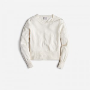 Suéteres J.Crew Cashmere shrunken crewneck Mujer Hthr Muslin España | NCUKVI036