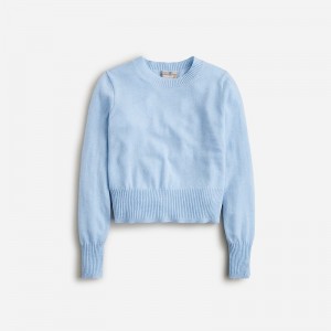 Suéteres J.Crew Cashmere shrunken crewneck Mujer Hthr River España | KZJXUW912