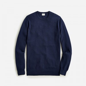 Suéteres J.Crew Cotton piqué-stitch crewneck Hombre Azul Marino España | PDTVOS370