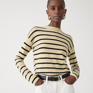 Suéteres J.Crew Cropped bouclé Rollneck™ Mujer Negras España | TSODMK103