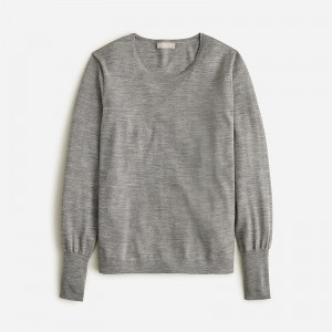 Suéteres J.Crew Halle crewneck Mujer Hthr Graphite España | XOLACU489