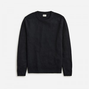Suéteres J.Crew Linen crewneck Hombre Negras España | CENJQD854