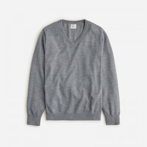 Suéteres J.Crew Merino wool V-neck Hombre Metal España | RPOBWE279